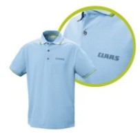 CLAAS koszulka Polo z kołnierzykiem męska BŁĘKITNA