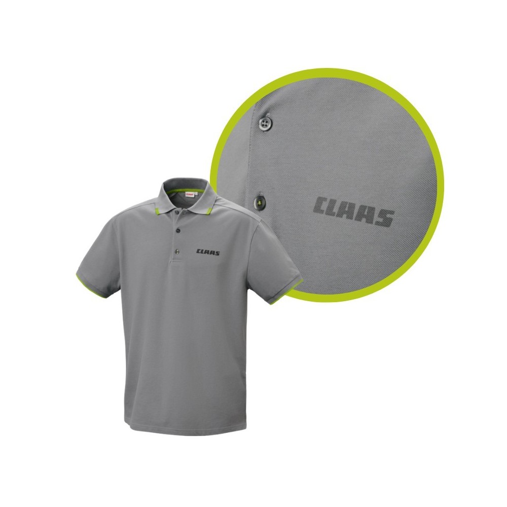 CLAAS koszulka Polo z kołnierzykiem męska SZARA CLAAS koszulka Polo z kołnierzykiem męska SZARA