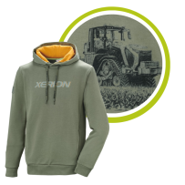 Bluza zielona z kapturem z CLAAS XERION