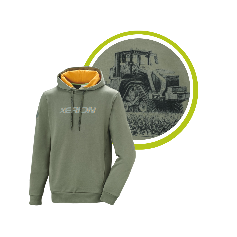 Bluza zielona z kapturem z CLAAS XERION Bluza zielona z kapturem z CLAAS XERION