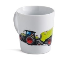 Claas Kubek z ciągnikiem i prasą ROLLANT UNIWRAP