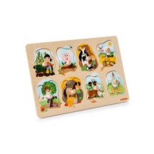 Claas drewniane puzzle z ciągnikiem Moja Farma Goki