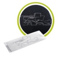 Claas naklejka na samochód z sieczkarnią Jaguar