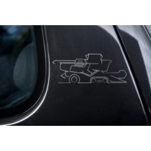 Claas naklejka na samochód z sieczkarnią Jaguar
