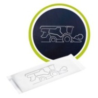 Claas naklejka na samochód z kombajnem EVION