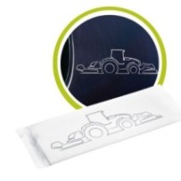 Claas naklejka na samochód z ciągnikiem