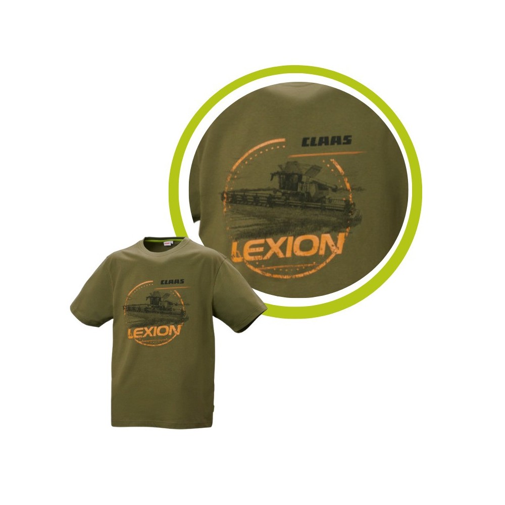 Claas koszulka T-shirt Kombajnem Claas Lexion Claas koszulka T-shirt Kombajnem Claas Lexion