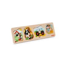 Claas drewniane puzzle z ciągnikiem Moja Farma Goki