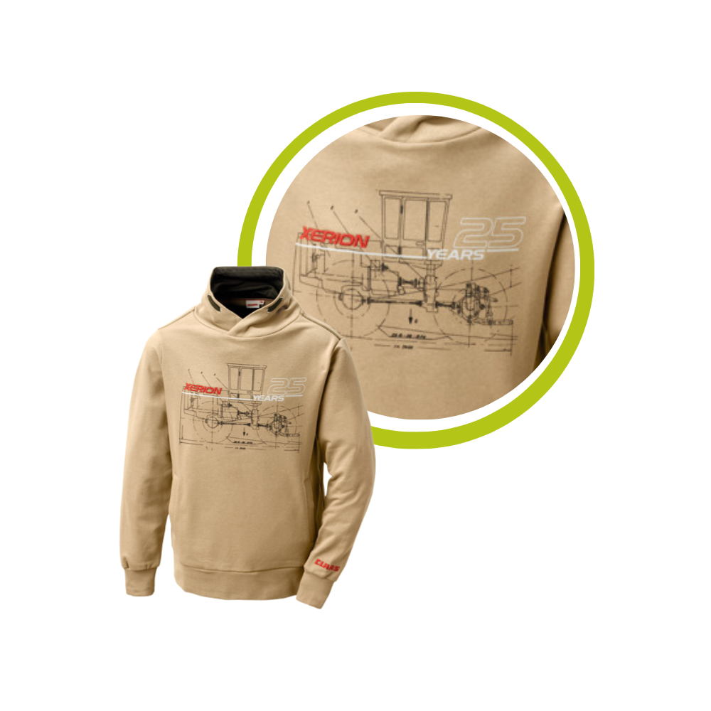 CLAAS Beżowa bluza z ciągnikiem Claas Xerion