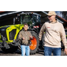 CLAAS Beżowa bluza z ciągnikiem Claas Xerion