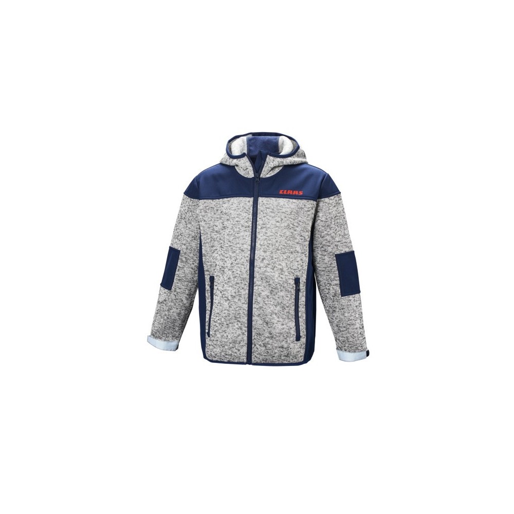 Claas polar  kurtka polarowa Niebieska z traktorem ciągnikiem Claas