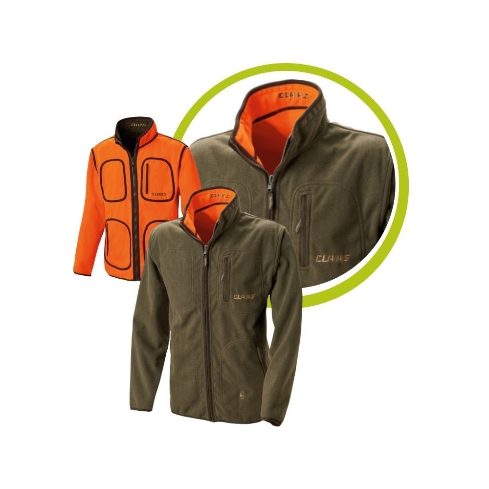 CLAAS Kurtka polarowa Polar męska ze stójką Dwustronna