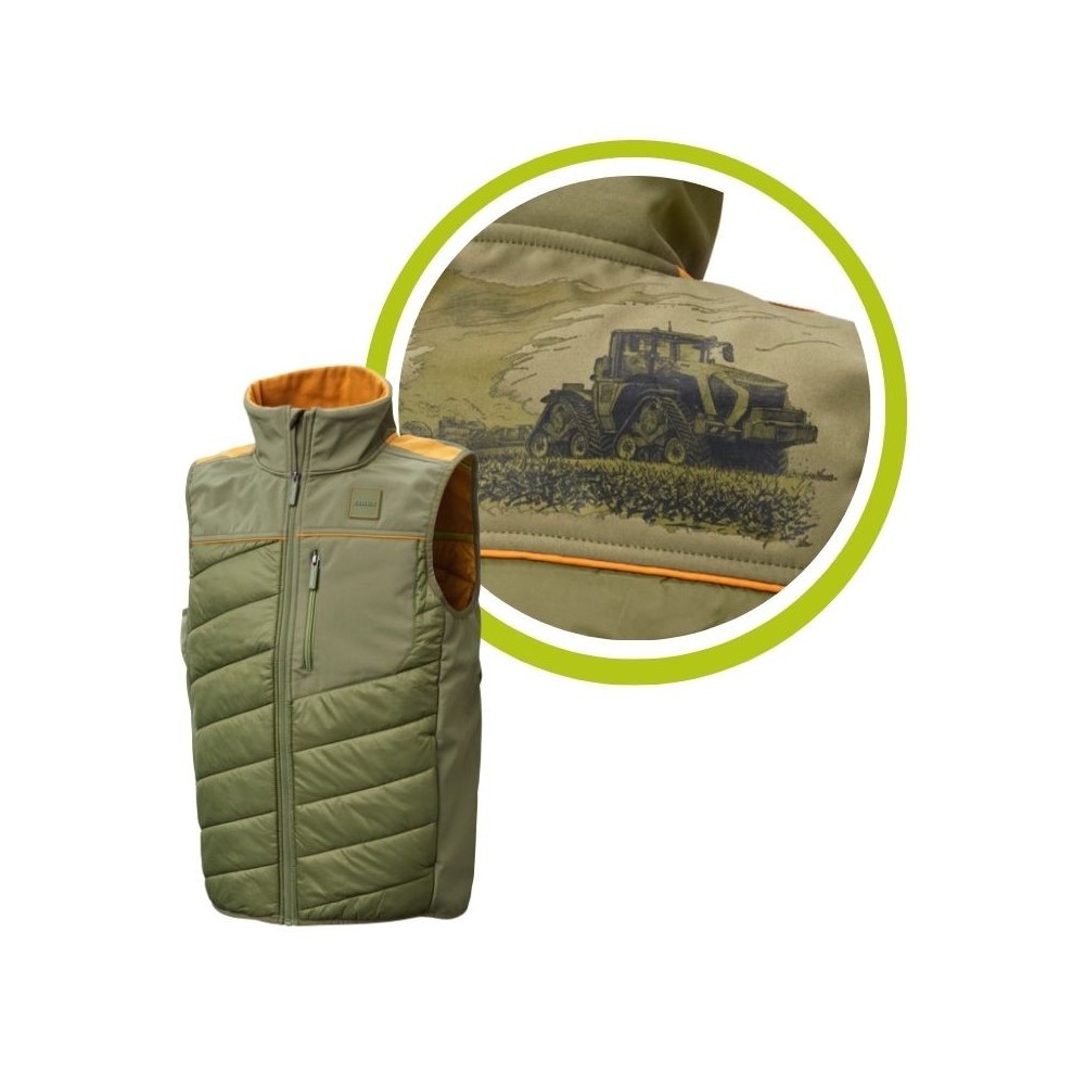 Claas Kamizelka Bezrękawnik z ciągnikiem traktorem Claas Xerion