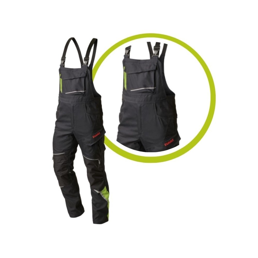 Claas spodnie robocze na szelkach ogrodniczki z nakolannikami