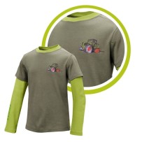 Claas Bluzka T-shirt z traktorem ciągnikiem zielona